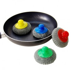 4 Pcs Stainless Steel Wire Dish Scourer Cleaning Balls 